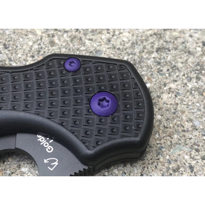 DH Flat Purple Screws Set For Spyderco Para 3 FRN