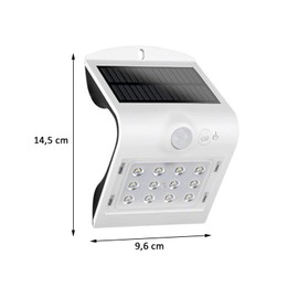 REV Butterfly Solar Light for Outdoor Use, IP65, Outdoor Lamp with Motion Sensor, Solar Lamp, Solar Light, 1200 mAh, Li-Ion, 1.5 W, White