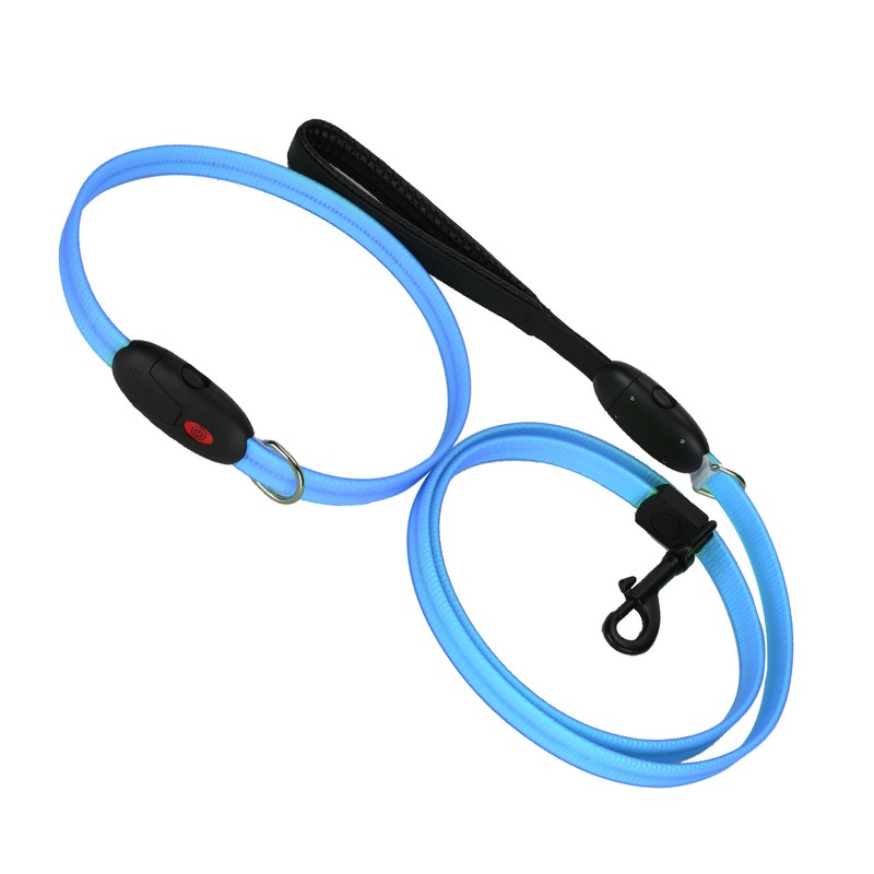 Outdoor Dog LED Collars with Leashes Set USB Rechargeable Pet