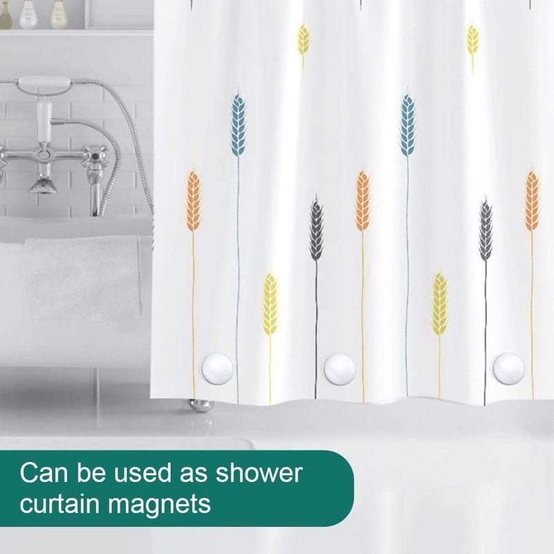 4Pcs Magnetic Shower Curtain Drapery Weights, Waterproof Heavy Duty Curtain