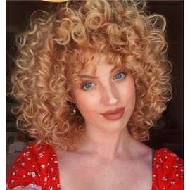 Luxclipse Short Curly Wigs Human Hair for Women Glueless Breathable Capless Lightweight Heat Resistant Tangle Free Natural Look