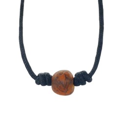 Mens Surfer Sea Glass Necklace - Men Surfing Seaglass Waterproof, Hawaii Jewelry, Hawaiian Vibes, Women Cute Choker, Beach Aesthetic Accessories, African Ocean Recycle Bead, Summer (Tortoise)