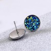 Round Stud Earrings for Women - 925 Sterling Silver Stud
