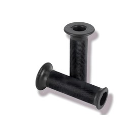 Motorcycle Handlebar Grips, Black, 1 Pair 22 mm / 25 mm, Universal Non-Slip Motorcycle Handlebar Street Race Hand Grips for Motorcycle, Moped, Quad Moped