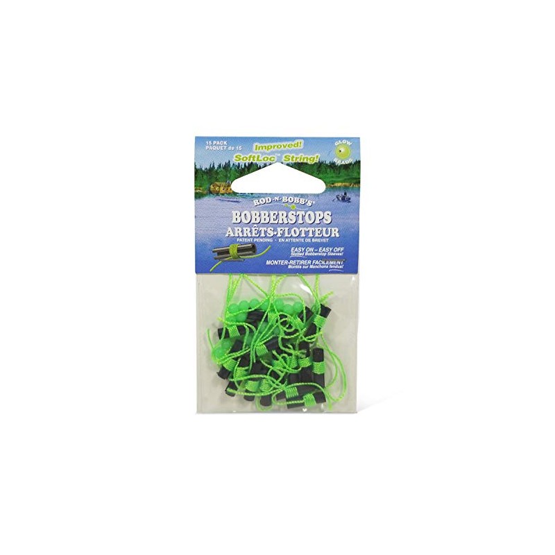 ROD N BOBBS Bobber Stops with Glow Beads (15-Pack)