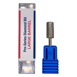 Americanails Pro-Series Diamond E-File Bits, Professional Acrylic Nail File Drill Bit for Manicure Pedicure, Gel Nail Polishing and Filing Tools - Large Barrel