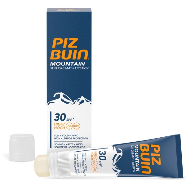 Piz Buin Mountain Sun Cream + Lipstick, Combination Product of