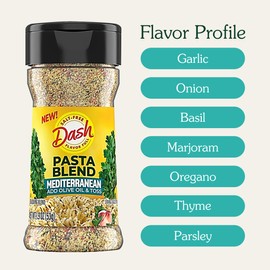 Dash Salt-Free Pasta Seasoning Blends, Mediterranean, 1.9 Ounce