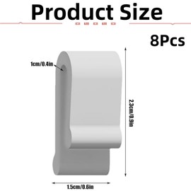 Jindizi 8Pcs Cookware Guard Clips - Flexible Oven Lid Protectors, Anti Scratch Bumper Clips Pot, Non-Slip Lid Guards Cookware Protection for Stacking, Storage, 2.3x1.5x1cm