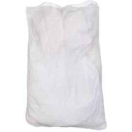 Open Top Mesh Laundry Bag, White,Heavy Weight Polyester, 36 in L X 24 in W,2041004885