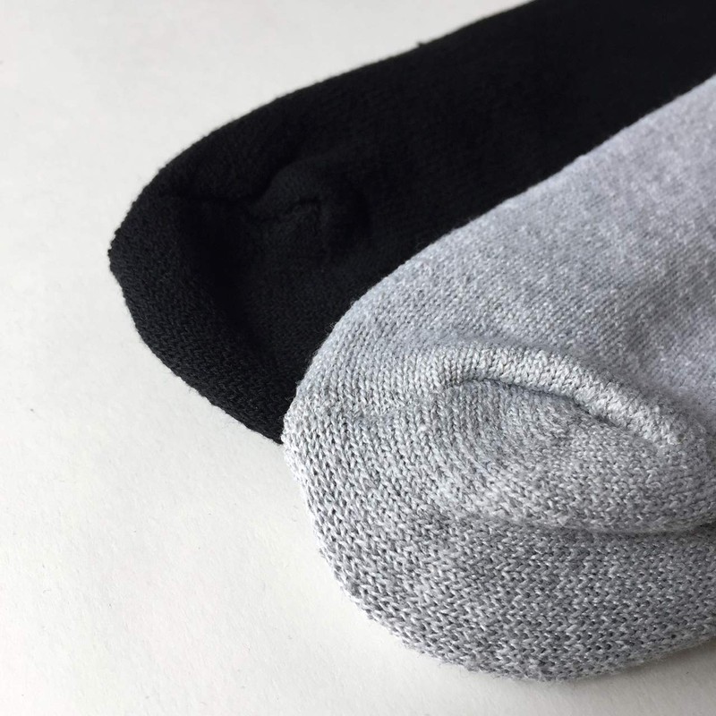 RAILROAD SOCK Crew Socks 6 Pairs (Grey/Black)