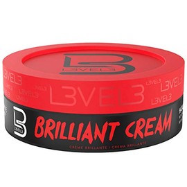 L3VEL3 Brilliant Cream - Fijación Media a Suave - Mejora el Brillo y la Textura del Cabello - Look Prolijo - No Deja Residuos Visibles - Enriquecido con Provitaminas - Consistencia y Volumen - 150 ml