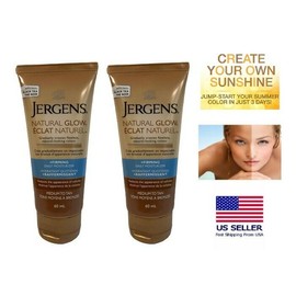 Jergens Natural Glow +Firming Daily Moisturizer Travel Size (60 ml) - Pack of 2