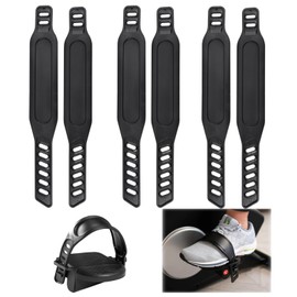 3 Pairs Rubber Pedal Straps, Universal Pedal Straps Length Adjustable, Pedal Straps for Exercise Bikes, Long Pedal Straps for Stationary Bikes, Black Pedal Strap for Home or Gym