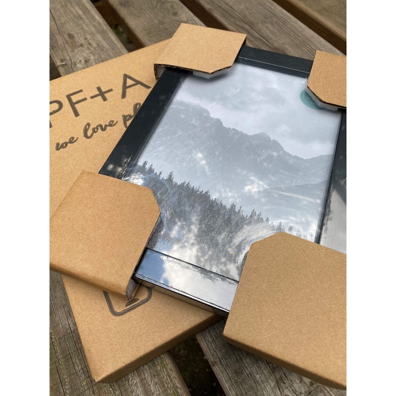 pf+a REAL GLASS A5 Frame - Black A5 Photo Frame