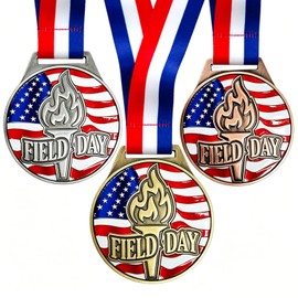 YUJUE Field Day Medals for Awards Gold Sliver Bronze Winner Encourage Team Participation for Adults Trophy Award Prize Gift Competitions Sports Graduation Party Gift