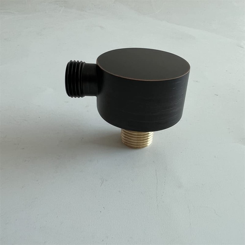 Weirun Brass Modern Bathroom Round Drop Ell Shower Hose Connector