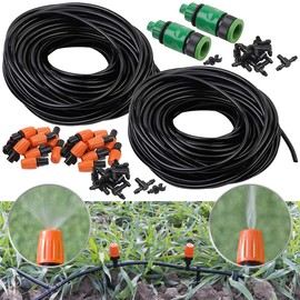 Royal Gardineer Zubehör zu Hochbeet Bewässerung: 46-teiliges Pflanzen-Bewässerungssystem, 2x20 m Schlauch, zuschneidbar (Bewässerungssystem Hochbeet, Automatische Bewässerung Hochbeet)
