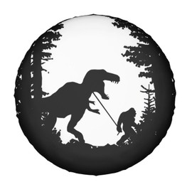 Dinosaur Bigfoot Rv Spare Tire Cover Wheel Tire Cover for Travel Trailers Protectors Weatherproof Dust-Proof for Camper Trailer Truck SUV Rv Universal 16" in