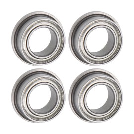 QUARKZMAN FR156ZZ Flanged Ball Bearing 3/16 x 5/16 x 1/8" Double Shielded Chrome Steel Flange Bearing 4pcs
