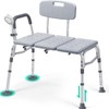 Tub Transfer Bench for Bathtub, Height Adjustable Shower Bench with