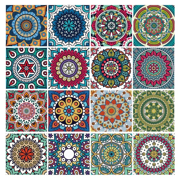 Leyu Peel and Stick Tile Stickers 16 Pcs(6X6 Inch) Backsplash