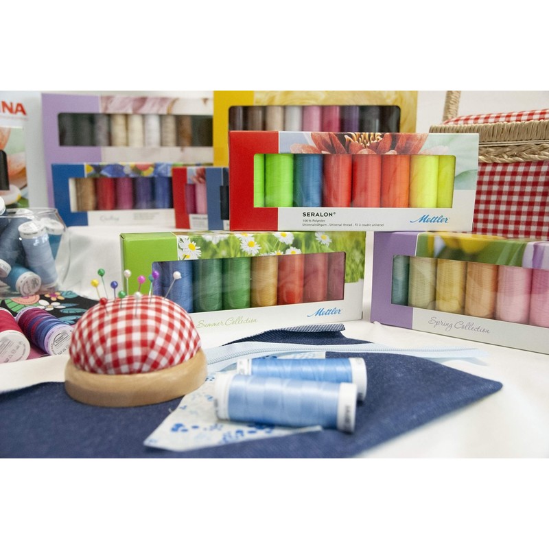 Mettler Seralon Navy Sewing Thread Set of 4 Universal Thread