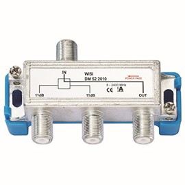 Wisi 16600 'DM 52 2010 Splitter, 2-way, 11 Db Silver