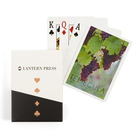 Lantern Press Temecula, California, Wine Grapes on Vine (52 Playing Cards, Poker Size Card Deck with Jokers)