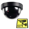 Ex-Pro Black Dummy/Fake CCTV Security Dome Camera With built-in Flashing