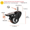 2" Stem Caster Wheels with Safety Dual Locking 600Lbs Heavy