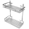 Space Aluminum Bathroom Shelf RustProof Shower Rack Kitchen Storage Basket