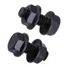 20-Sets 1/4-20 x 1/2" Hex Flange Bolts and Nuts Black,