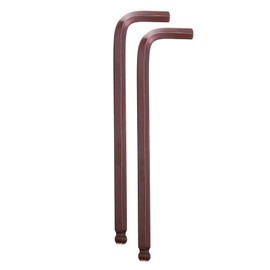 HARFINGTON 2pcs Ball End Hex Key Wrench 5/16" SAE S2 Steel Long Arm L-Shape Hexagon Wrenches Repairing Tool for Home Bike Motorcycle Repair, Red Brown