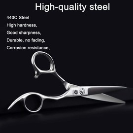Dream Reach 6" Professional Hair Cutting Scissors Japan 440C Steel Thinning Scissor for Men/Women Cutting for Salon/Barber/Home (Straight Scissors)