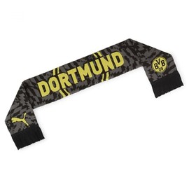 Puma 054603 Soccer Football Team Practice Scarf 054603 Fall Winter 24 Colors Faster Yellow Black (01) One Size, 24 Fall/Winter Colors Faster Yellow/Puma Black (01)