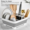 Collapsible Dish Drying Rack Space Saving Foldable Portable Dinnerware Drainer