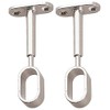 OVAL WARDROBE RAIL CENTRE SUPPORTS Brackets 15mm Adjustable Polished Chrome