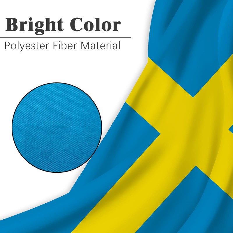 Sweden Swedish Flag 3x5 Three Layer & Double Sided Flag