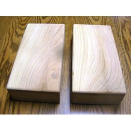Steve's Gift Shoppe Two Cedar Yoga Blocks 9.75 x 4.75 x 2.38 Natural Finish