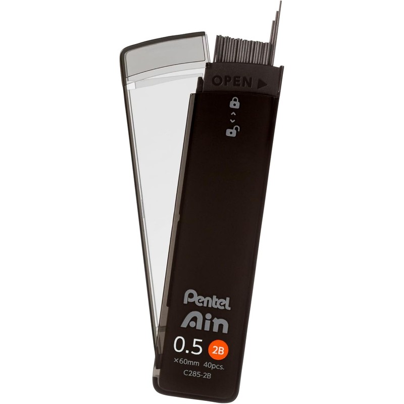 Pentel XC285-2B Pentel Ain 0.5mm 2B 5pcs Sharp Leads