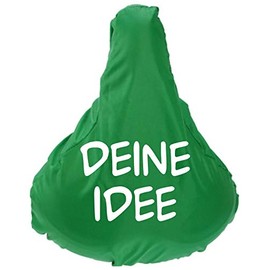 Shirtinstyle Premium Schonbezug Sattelbezug Sattelschutz mit deinem Wunschtext veredelt, Fahrrad, Schutz, Bezug, Hülle, Farbe Grün