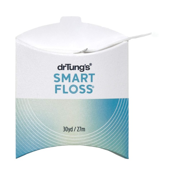 DrTung's Paperboard Smart Floss, 30 yds, Dental Floss Natural Cardamom Flavor, Gentle on Gums 6 Pack