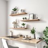 YFYEO Light Wood Floating Shelves for Wall Rustic Wall Shelf