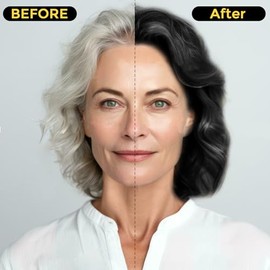 Sminktec Tinte para Cabello Champú 3 En 1 para Cabello Gris, Ingredientes A Base de Hierbas Champú Natural Tinte para Cabello para Mujeres Hombres (Ne
