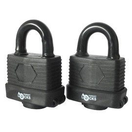 Smiths F-20282 Pack of 2 - Heavy Duty Waterproof Padlock - Ideal for Home, Garden Shed, Outdoor, Garage, Gate Security