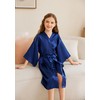 CuteOn Kids Girls Satin Silk Kimono Robe Dressing Gown Bathrobe