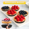 16 Pieces Mini Tart Pans with Removable Bottom Round Nonstick