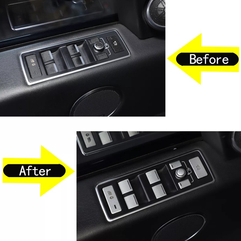 car-attention Interior Window Switch Button Cover Trim For Land Rover