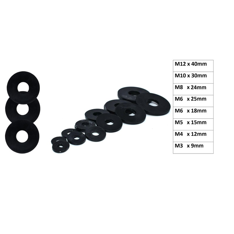 Nylon Black Penny Washers Plastic Repair Washer M3 M4 M6
